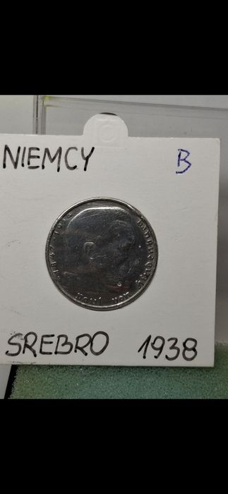 2 Mark 1938 B Hindenburg srebrny