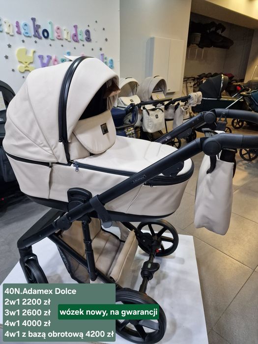 Nowy Wózek dziecięcy Adamex Dolce 2w1 3w1 4w1 piękny Wysyłka