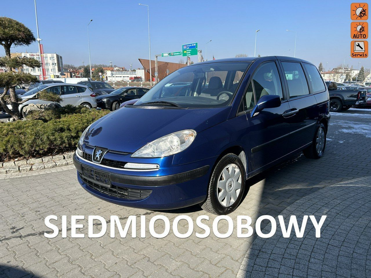 Peugeot 807 klimatronic, tempomat, 7 osobowy, multifunkcja, benzynka, hak