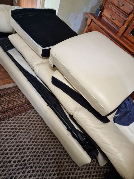 Duży narożnik ze skóry