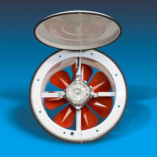 Вентилятор осевой металлический с крышкой, ВК160. 450куб/час
