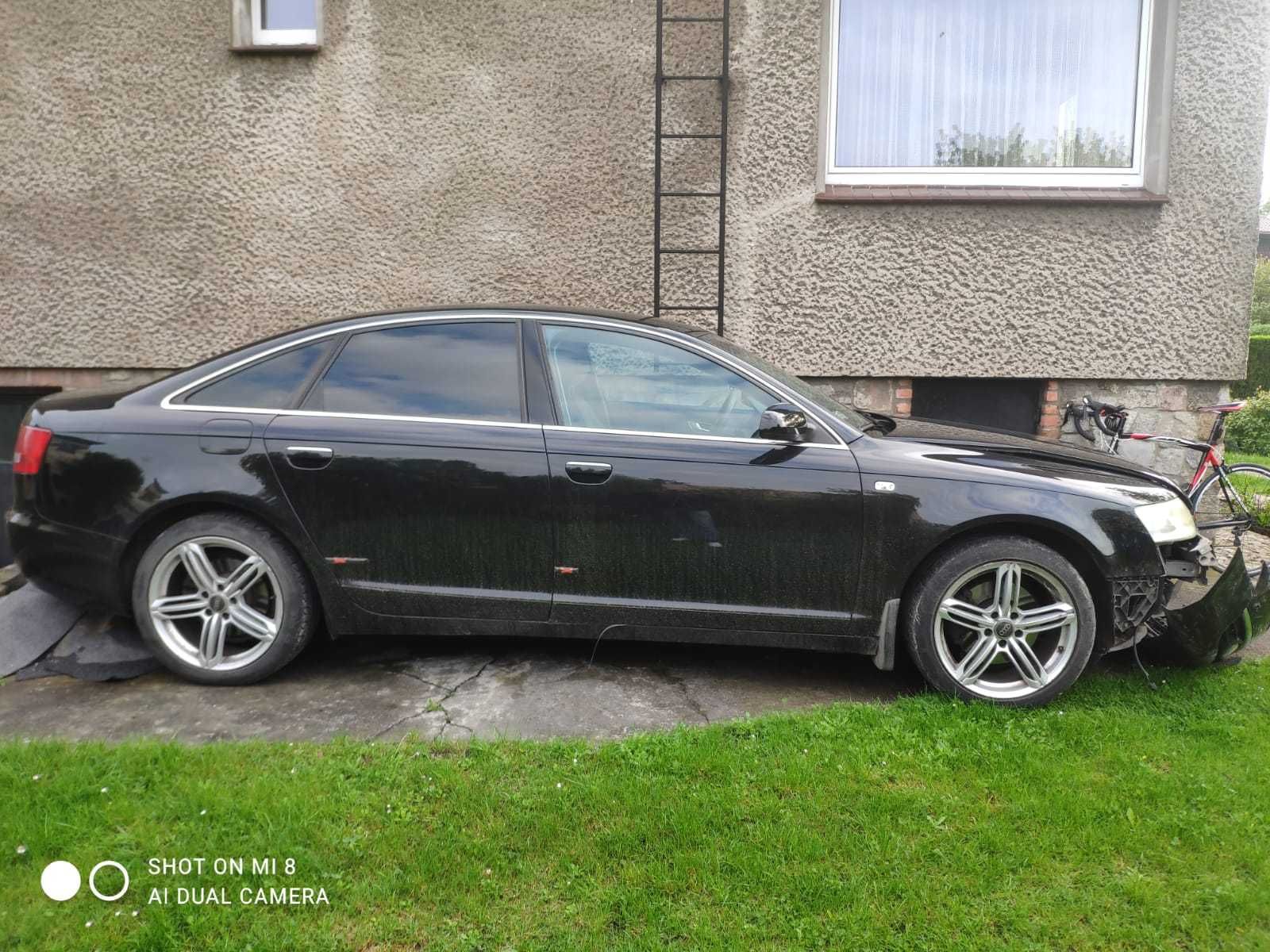Audi A6 C6, silnik v6 2400 cm3, automat, uszkodzony po kolizji