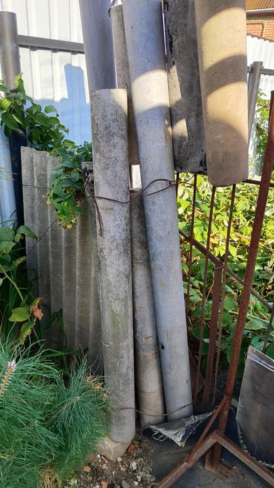 Продам труби.   100.  Сантехнічні та азбестові  8м бу