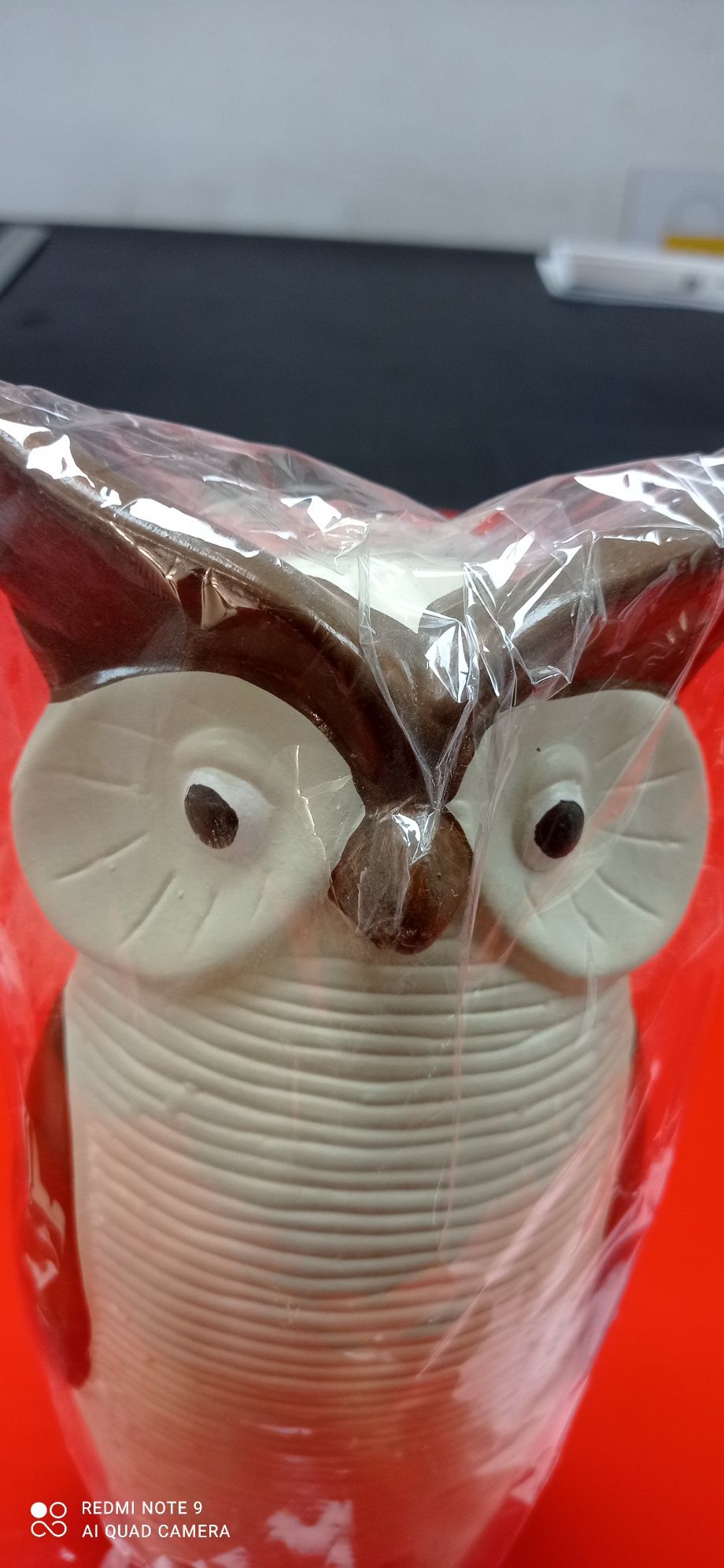 Sowa figurka ceramiczna
