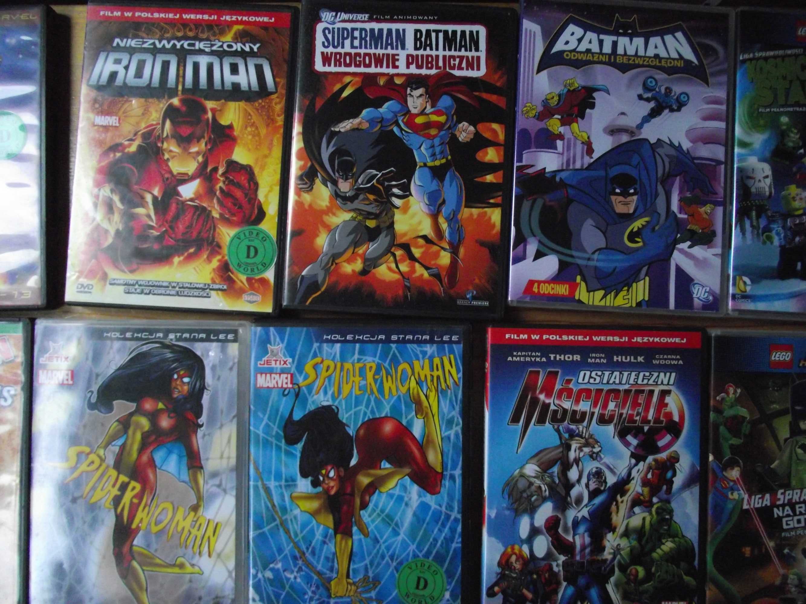 Spider women, Batman, Avengers, marvel kolekcja filmy dvd