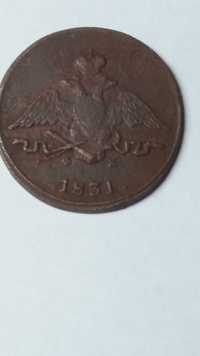 D M359, stara moneta 1 kopiejka 1831 Rosja starocie wyprzedaż