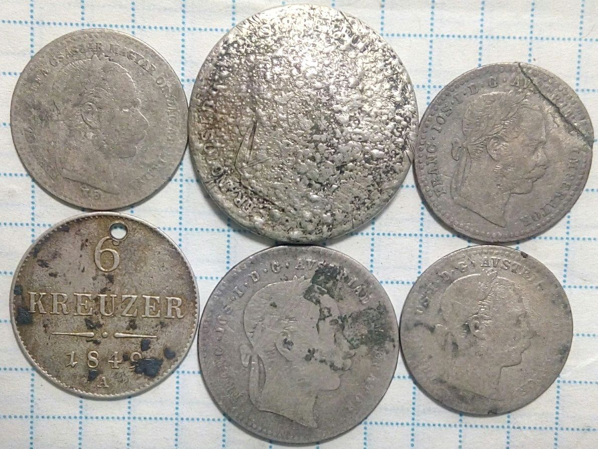 1 Крона, 10/20 крейцерів Срібло 1868-1896. Австрія/Угорщина. Чуд стан!