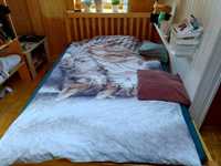 Łóżko sosnowe 140 x200 z materacem i szufladą