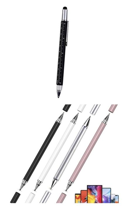 Інженерна багатофункціональна ручка стілус лінійка викрутка рівень