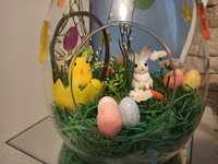 Dekoracja Wielkanocna w szkle w kształcie jajka