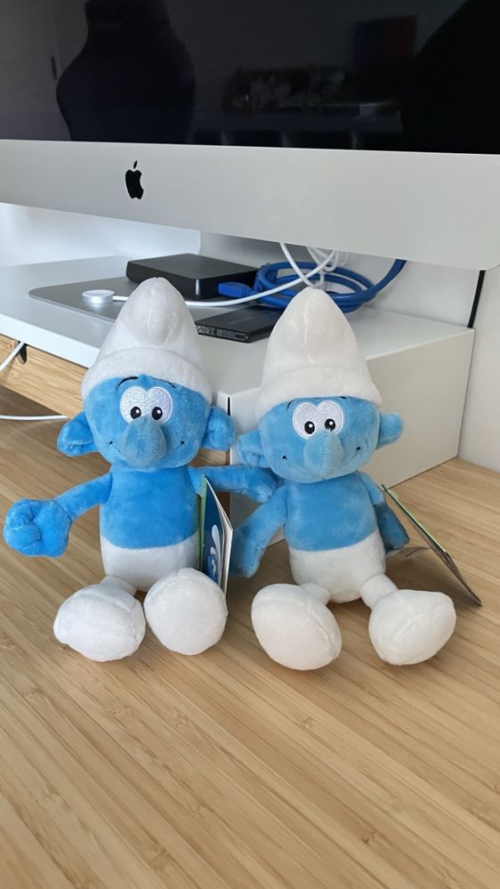 2 Smurfs originais 22cm novos