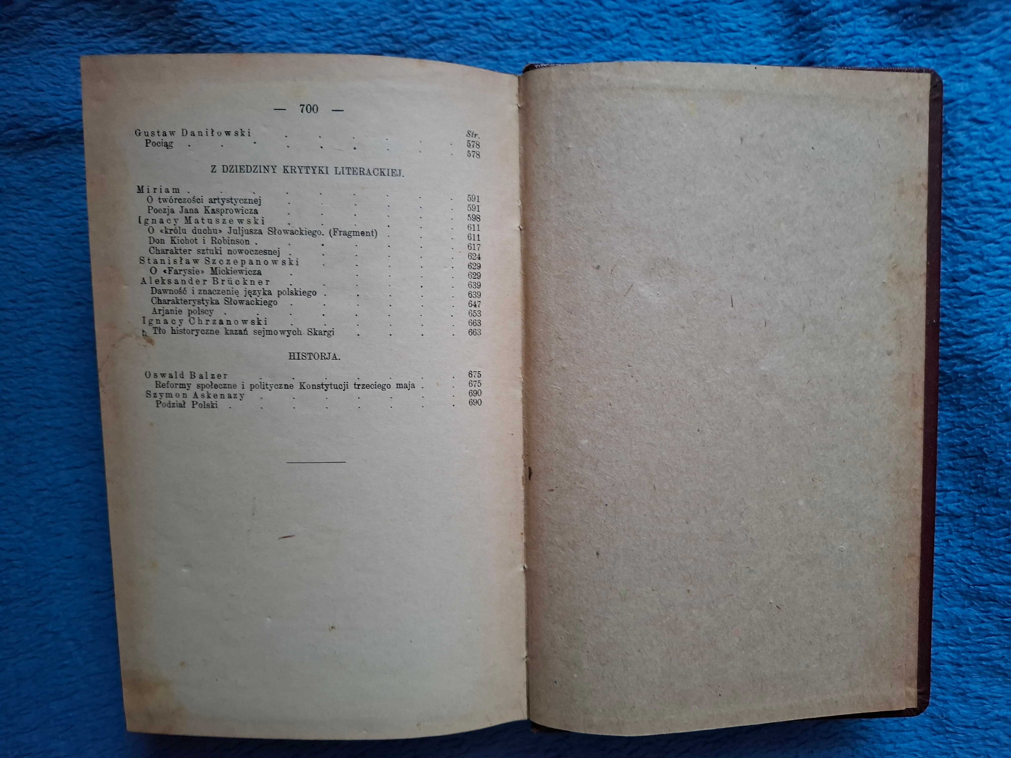 Wilhelm Feldman,Współcześni pisarze polscy w najcelniejszych wyjątkach