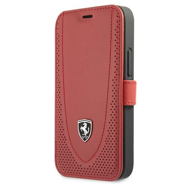 Etui Ferrari iPhone 12 Mini 5,4" Czerwony Off Track Perforated