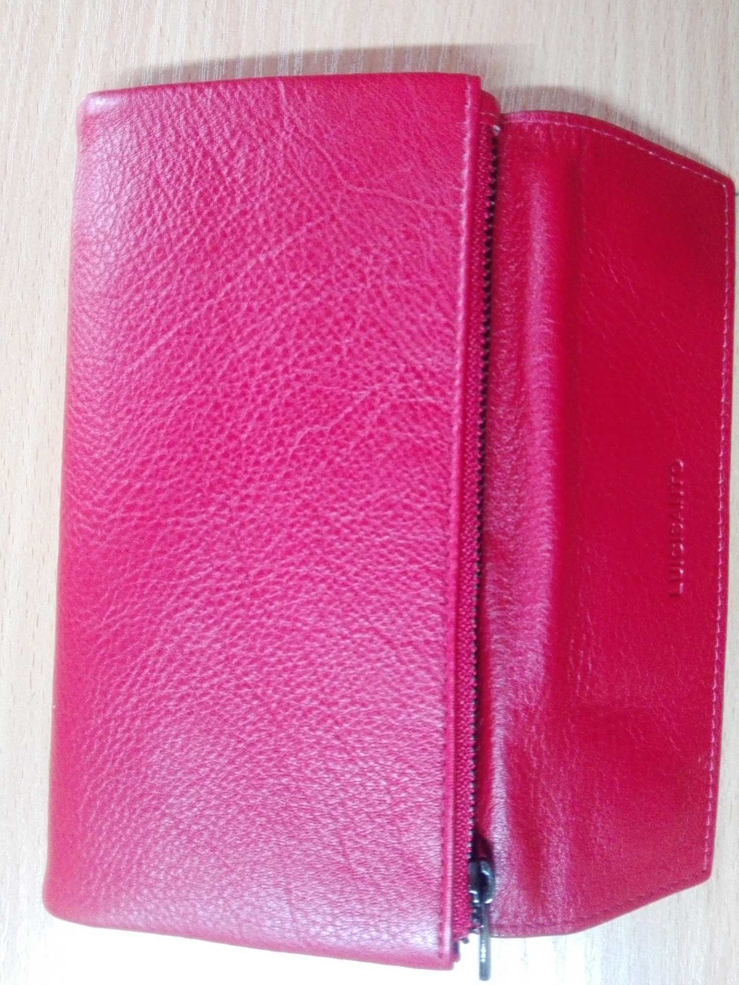 Жіночий шкіряний гаманець LUIGISANTO. Червоний.