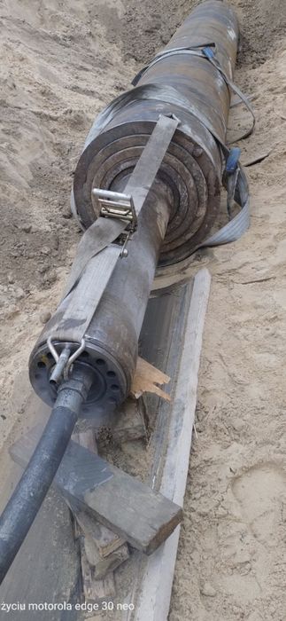 Przeciski przyłącza wod-kan wbijanie rur stalowych