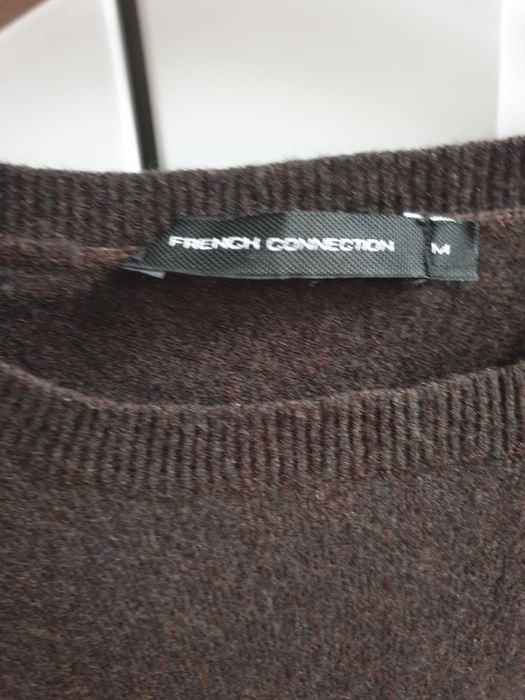 Brązowy czekoladowy wełniany sweter French Connection 36 38