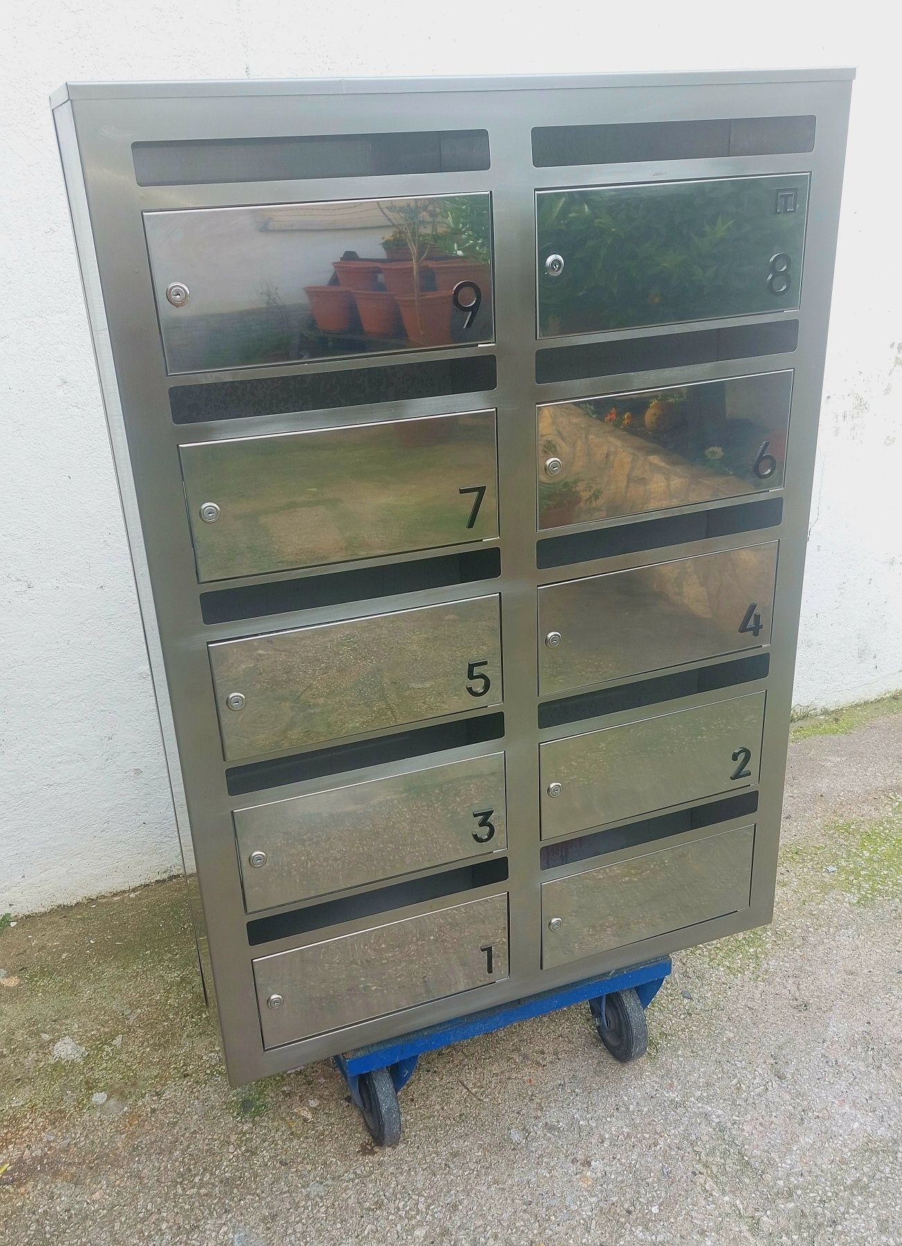 Modulo de 10 caixas de correio êm inox 316