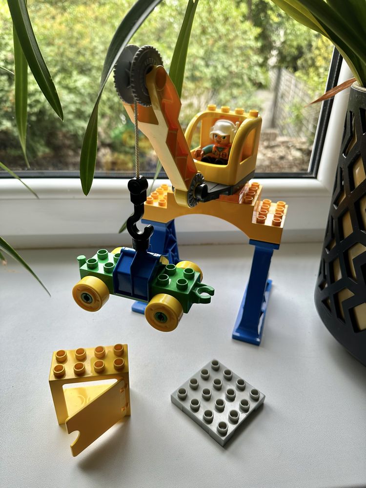 Klocki Lego duplo wielki dźwig dodatkowy uchwyt duże elementy