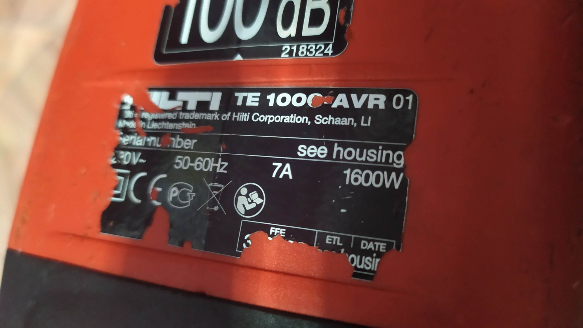 Hilti te 1000 avr відбійний молоток хілті