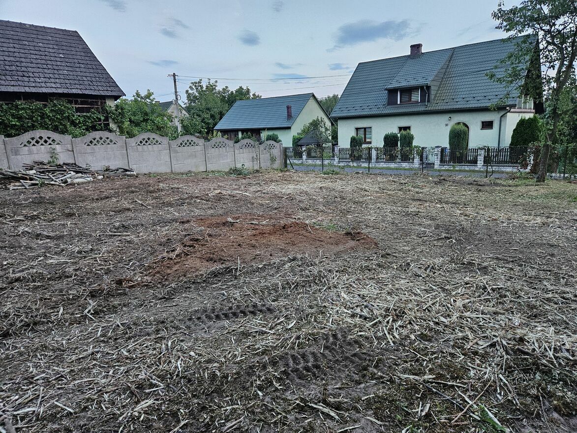 Czyszczenie działek usuwanie drzew korzeni darniny trawy mulczowanie