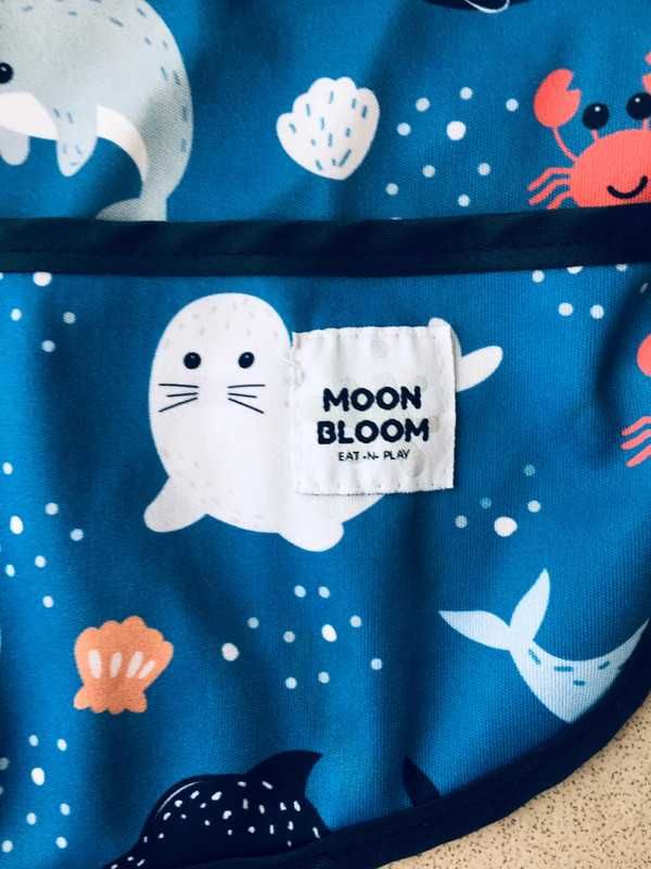 Stworzenia morskie wieloryb Śliniak fartuszek Moonbloom Moon bloom BLW