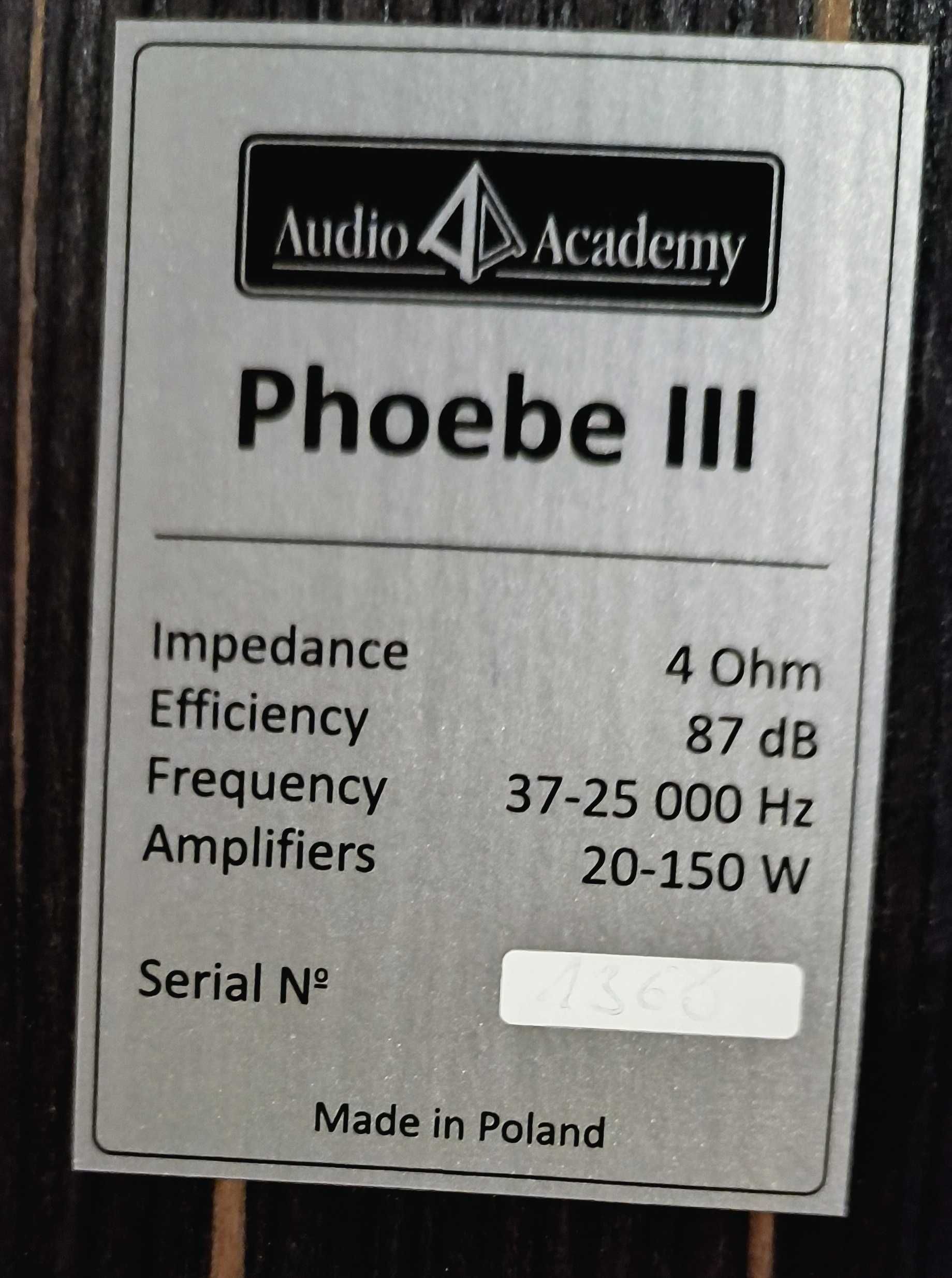 Sprzedam Audio Academy Phoebe III