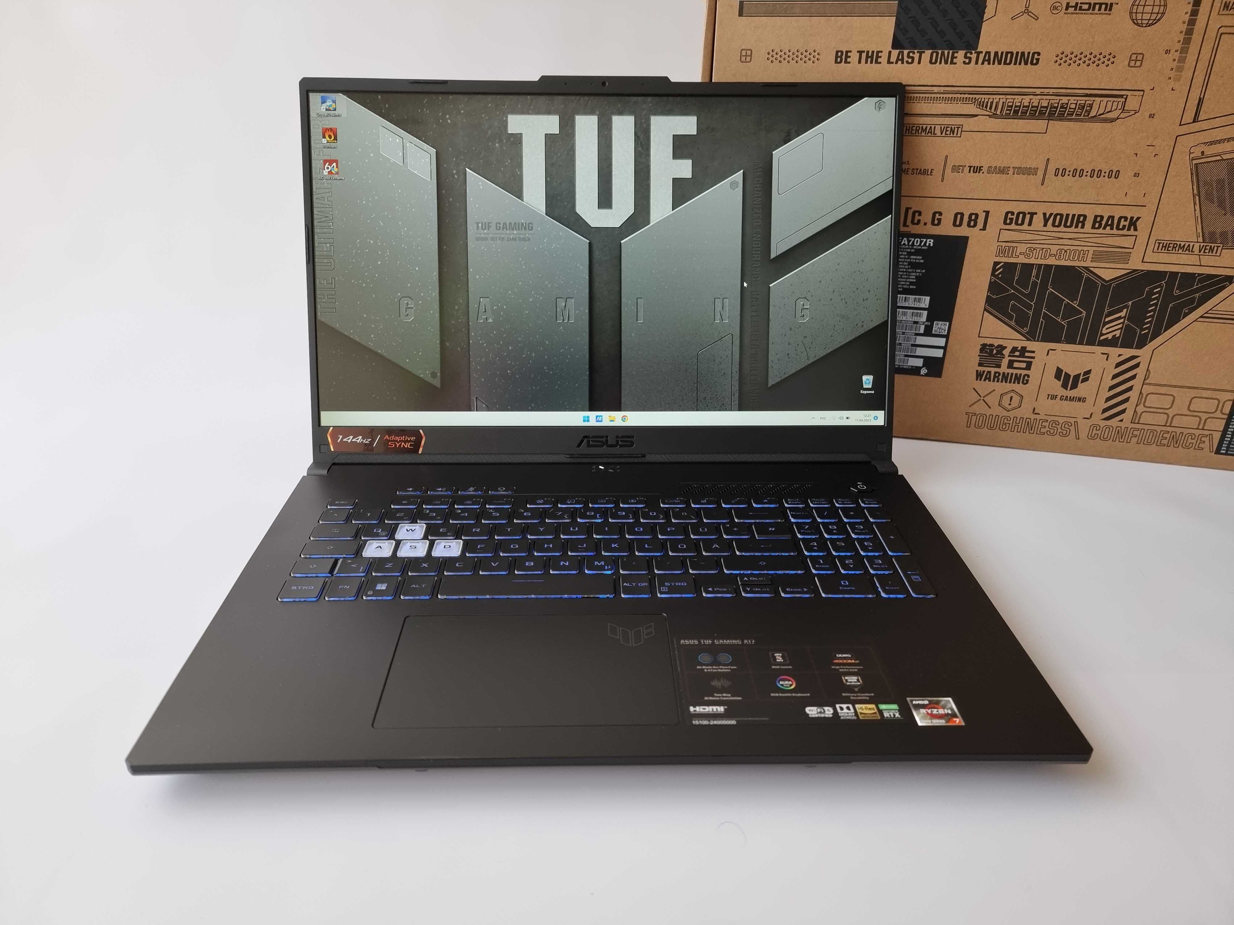 Asus TUF Gaming A17 (2022)/R7 6800H/RTX 3070TI/RAM 16GB/SSD 1TB/WIN 11