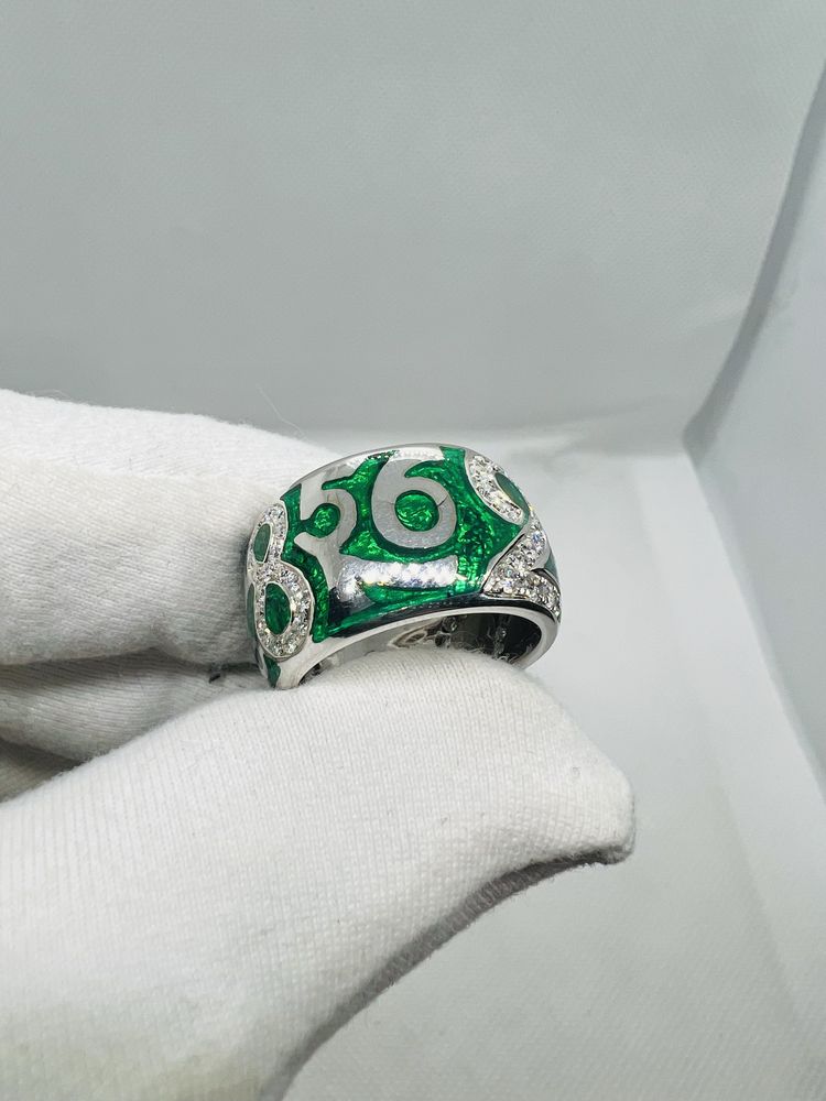 Золота каблучка FRANCK MULLER з діамантами 0.60 карат. Емаль. Оригінал