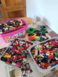 Caixa cheia de Legos originais sorteados vintage