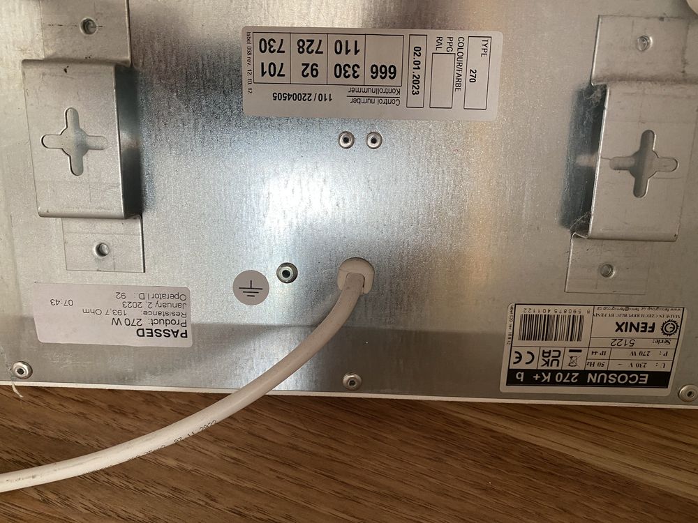 Grzejnik na podczerwień 270 W