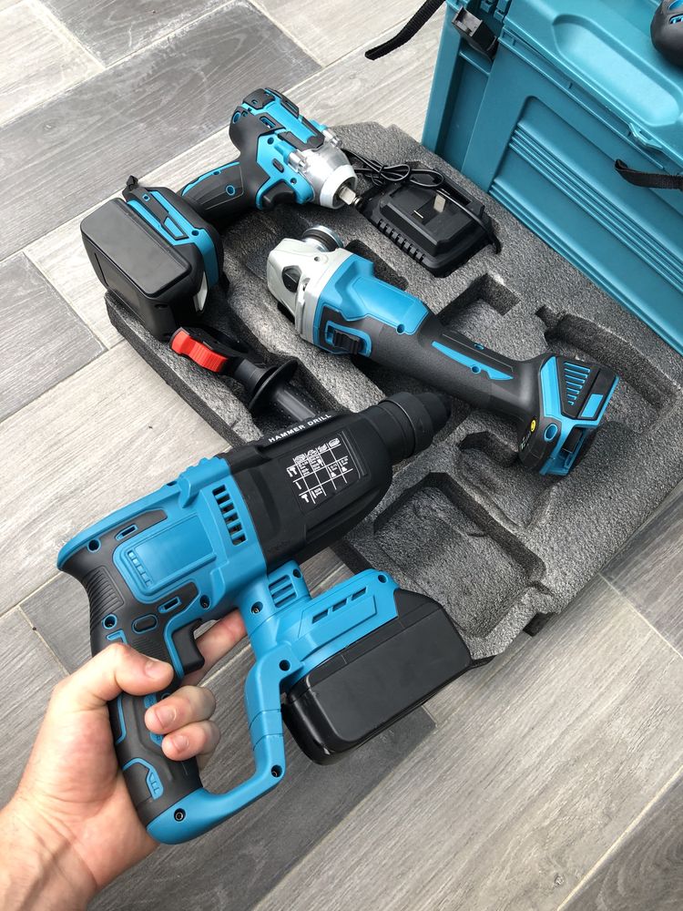 Makita набір 6в1 макита Шуруповерт Болгарка Міні пила Перфоратор