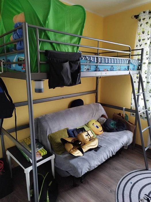 Łóżko piętrowe IKEA Svarta + materac