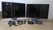 Monitores HP w2007v com cabos LER DESCRIÇÃO
