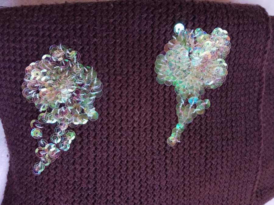 Cachecol Castanho com lantejoulas - NOVO