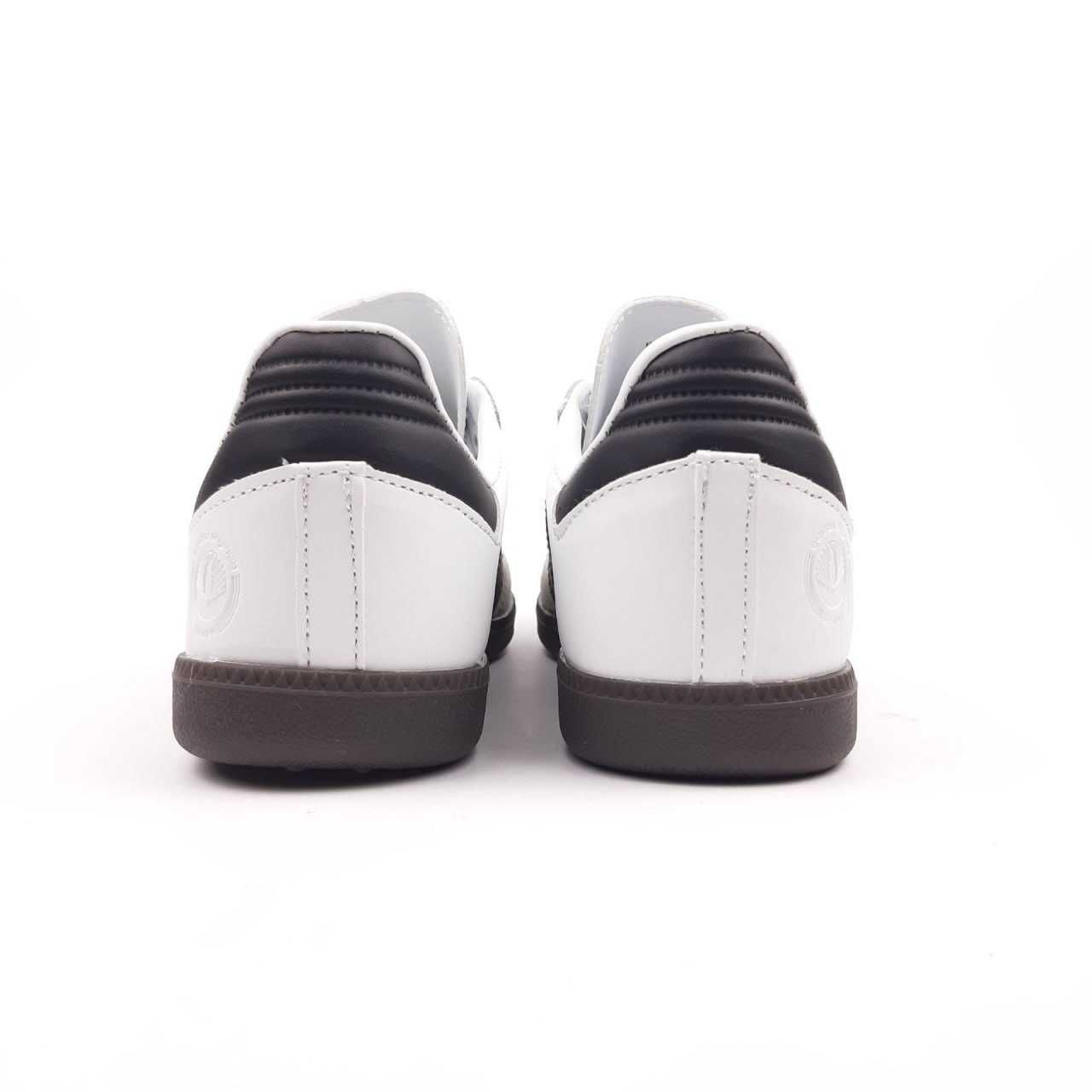 Жіночі кросівки Adidas SAMBA Білі з чорним 20948 ТОП