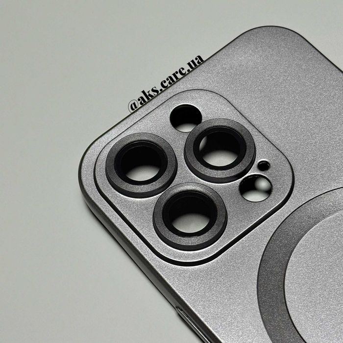 Чохол силіконовий MagSafe магнітний протиударний з лінзами iPhone