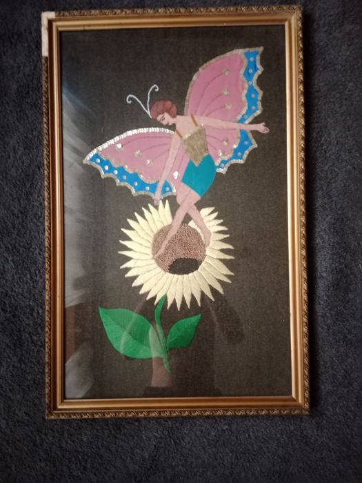 Obraz motyl duży materiałowy