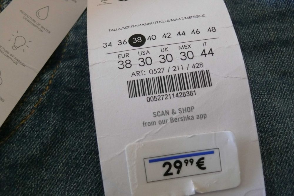 Calças de Ganga Denim Bershka