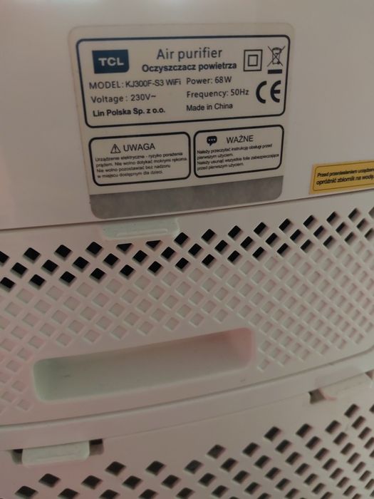 Oczyszczacz powietrza TCL KJ300F-S3 WIFI SMART z aplikacją