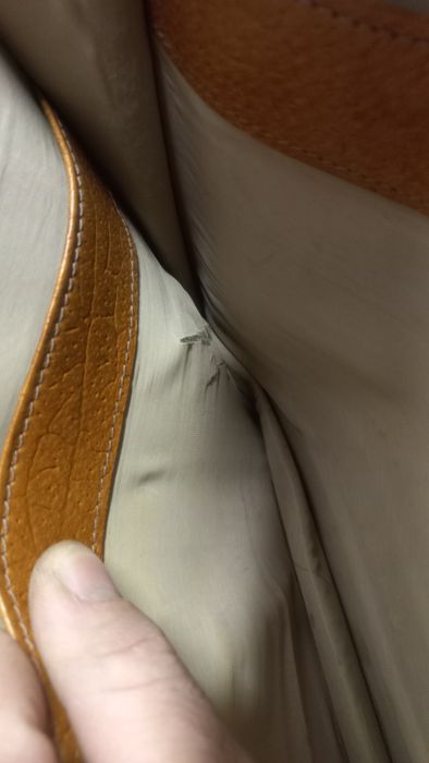 Stara skórzana aktówka PRL