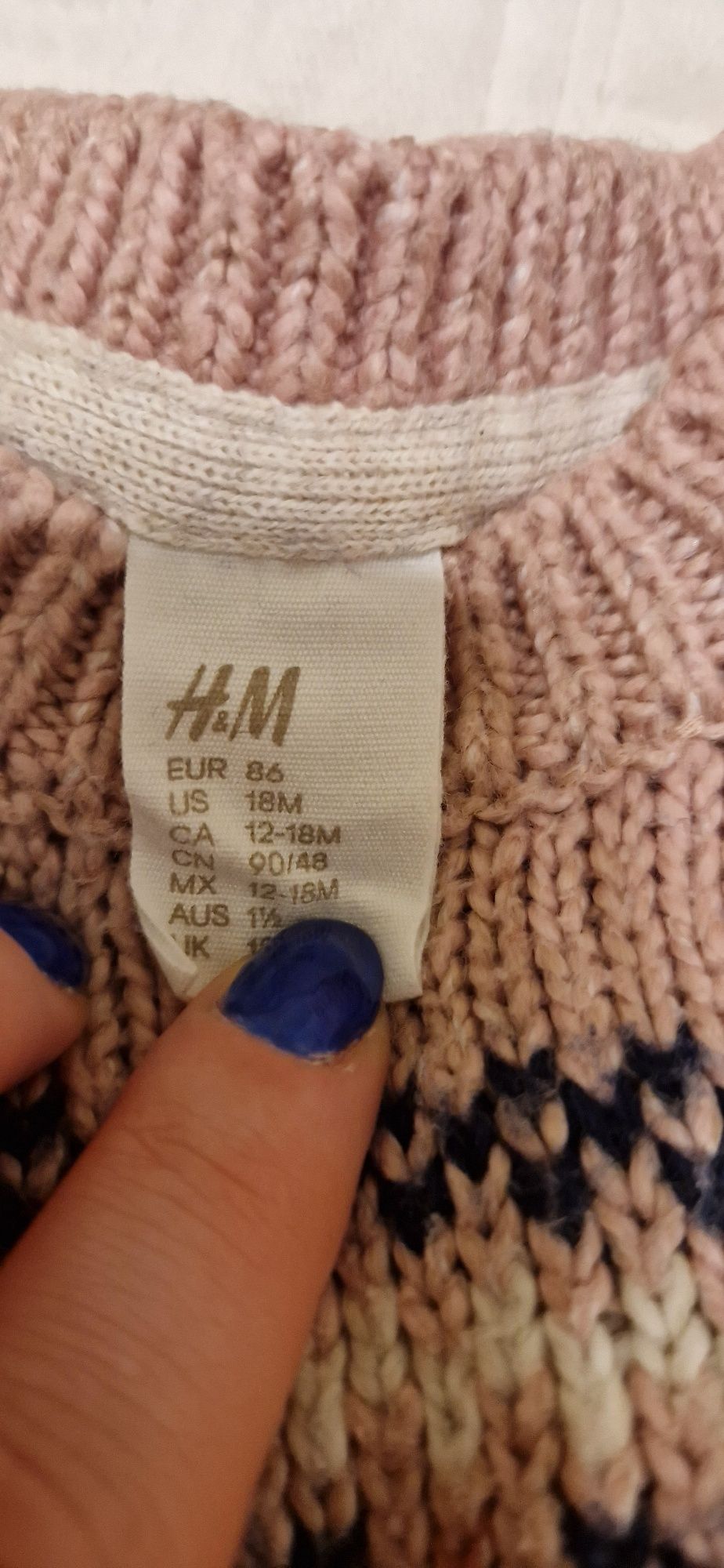 Sweter gruby splot H&M 86