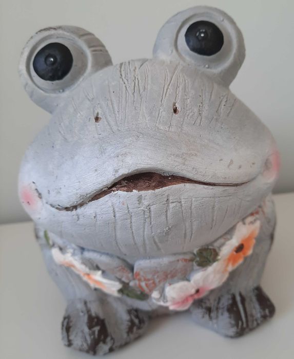 Doniczka żabka 33cm. śliczna ozdoba nowalijki