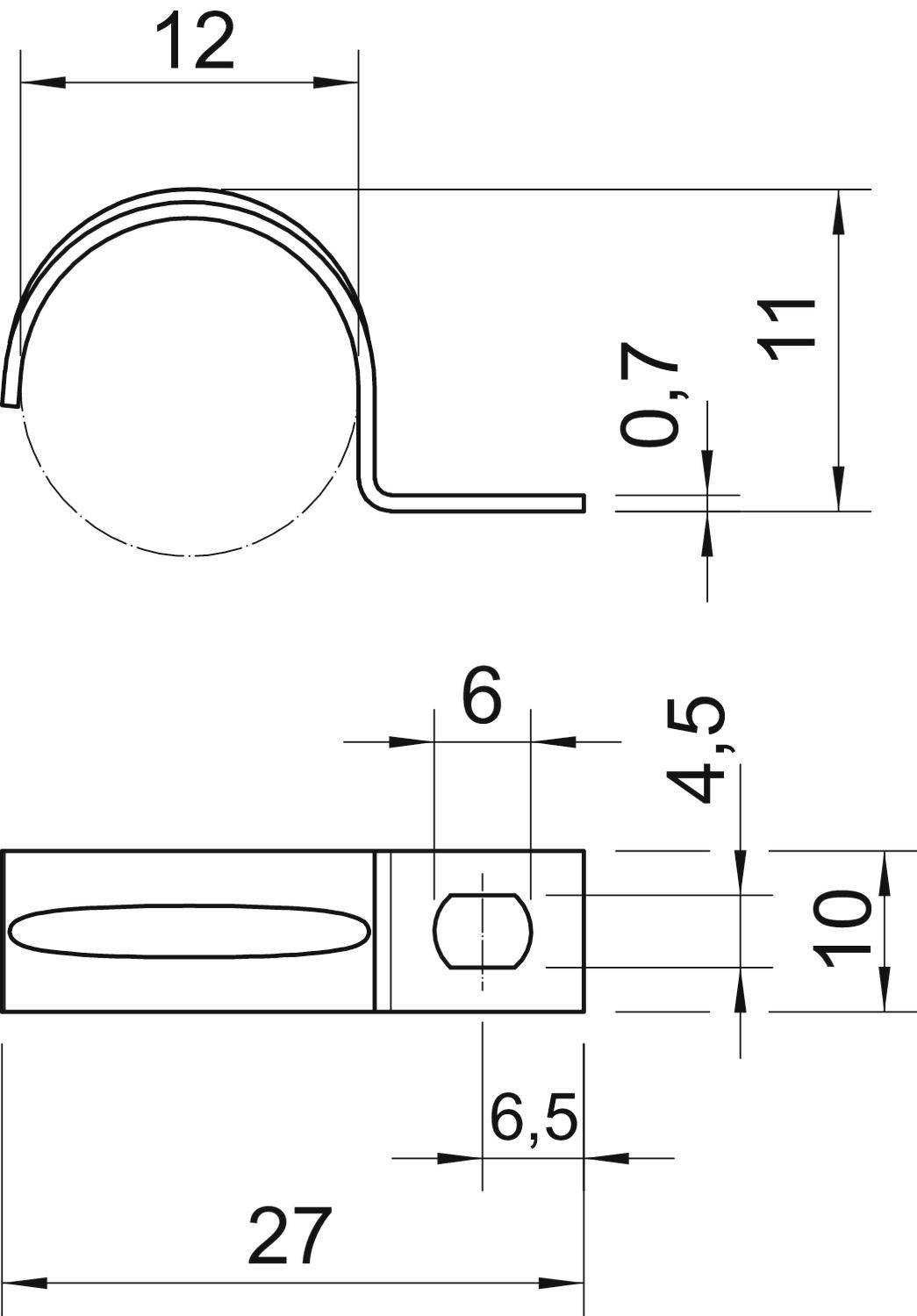 OBO BETTERMANN type 604 12G (Скоба OBO Bettermann 12 мм)