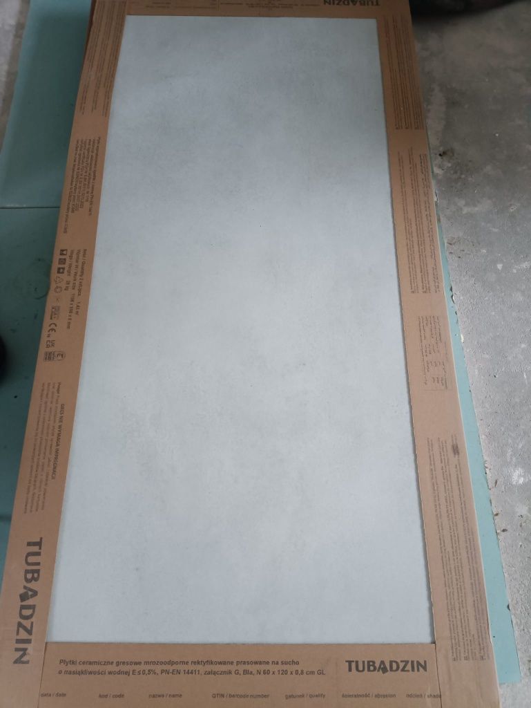 Tubądzin patina white mat 120x60 7m2