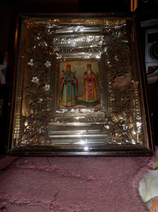 старинная икона свято мученики Харлампий и Власий