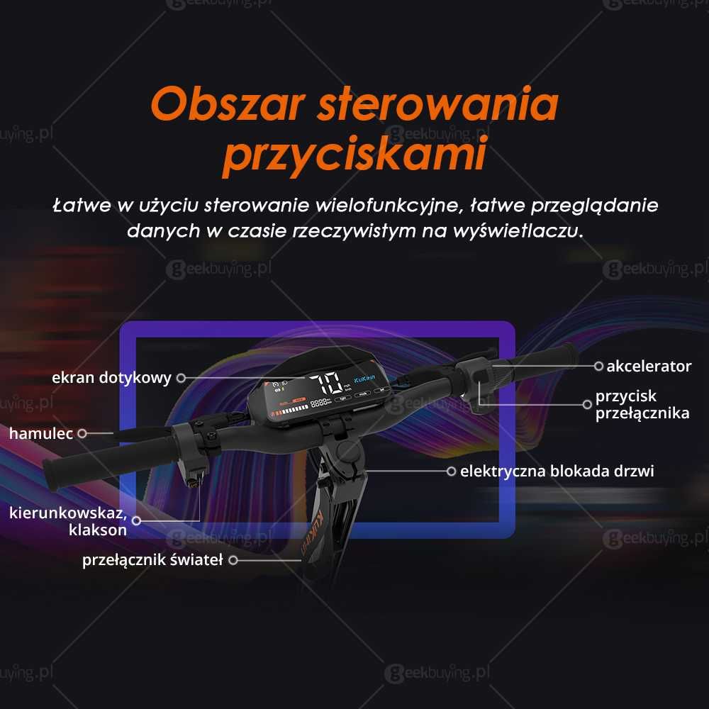 Hulajnoga Elektryczna KuKirin G4, 2000W 60V20Ah Najnowsza wersja