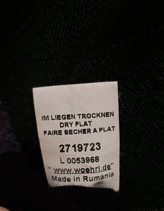 Wöhrl (Woehrl) Niemiecki męski sweter z wełny merynosów, 50% Merino, M