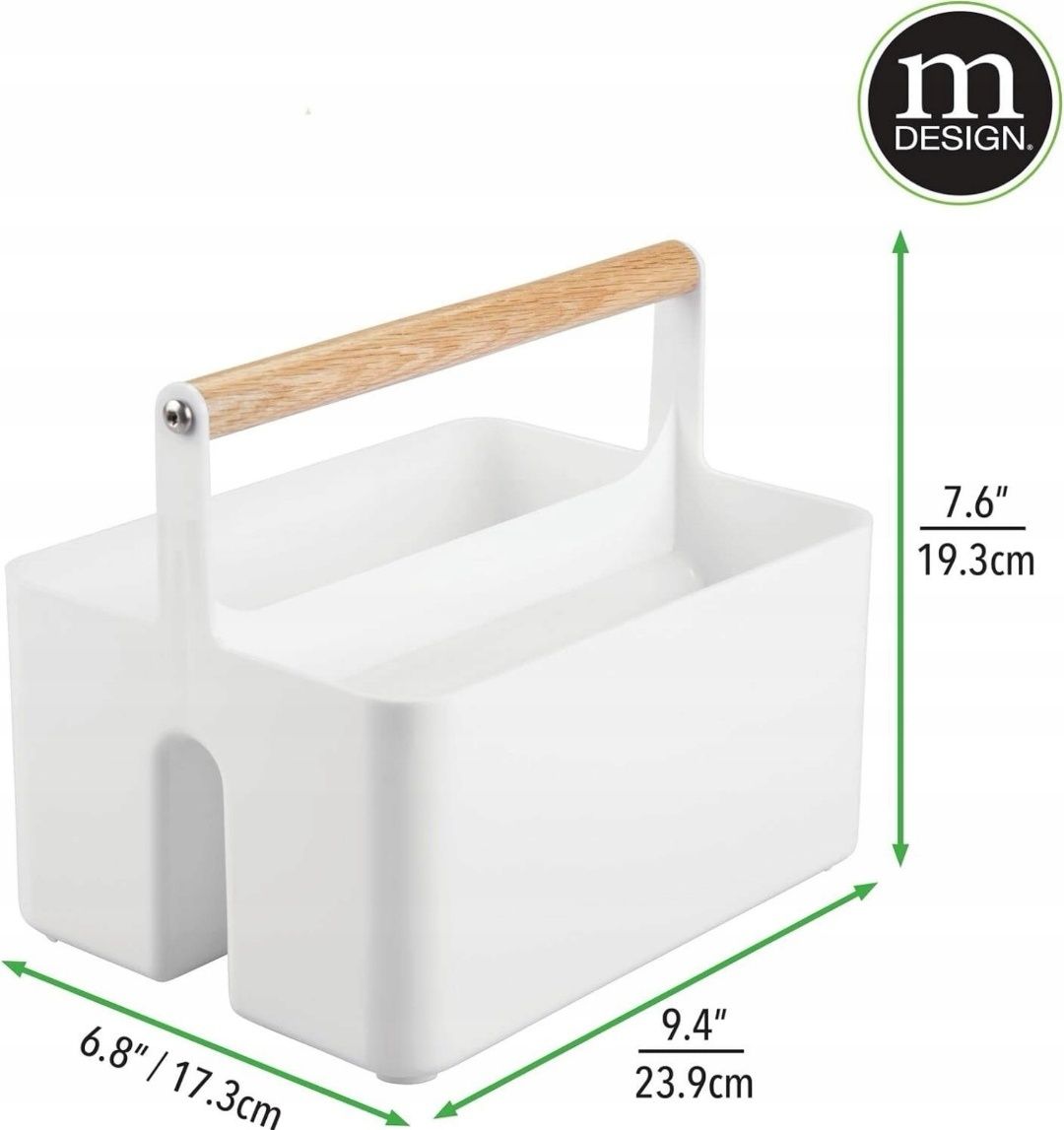 mDesign Organizer  - plastikowy i drewniany pojemnik