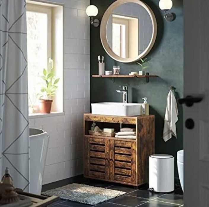 Rustykalna szafka pod umywalkę loft