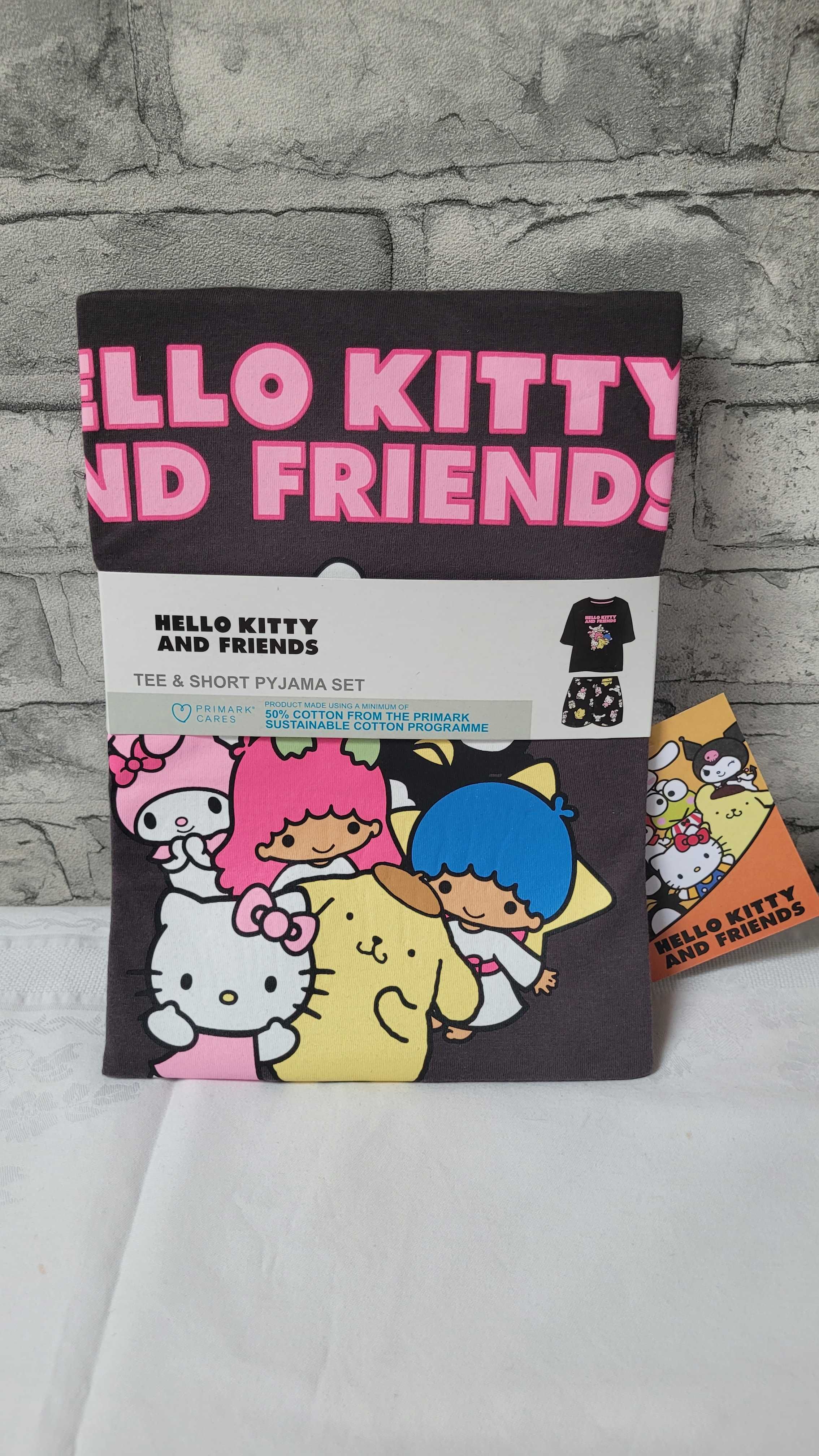 Bawełniana piżama letnia Hello Kitty i przyjaciele PRIMARK